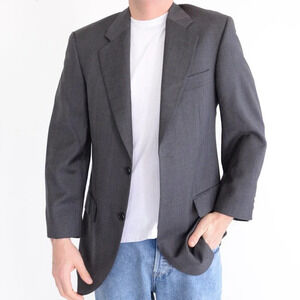 Today's Man  Grey Super 100 Made in Italy 100% Wool Blazer